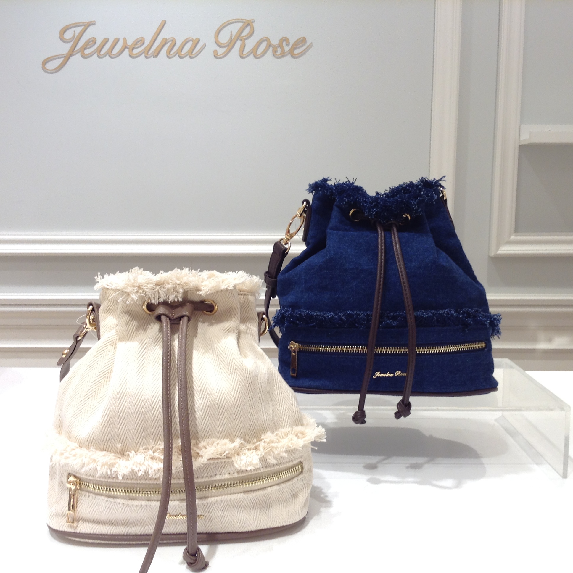 新作！フリンジデニム巾着バッグ☆ | Jewelna Rose - ジュエルナローズ 